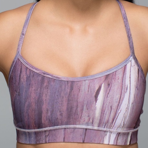 Lululemon Flow Y Bra IV in Mini Hazy Horizon Storm Mauve Bark Berry (Siz… - Picture 5 of 8